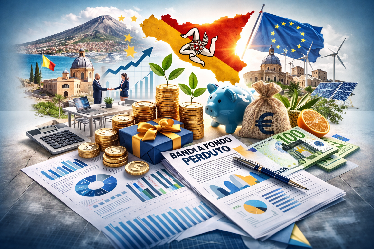 Finanza Agevolata Sicilia 2026: 4 Nuovi Bandi fino a 1.000.000€ a Fondo Perduto